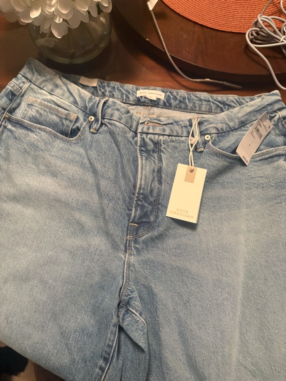 Good American Indigo Light Wash Denim Jeans New with tags size 15